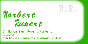 norbert rupert business card